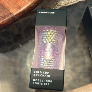 Starbucks Holographic Purple Key Chain Cup